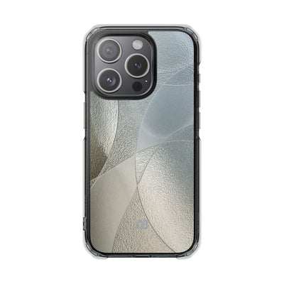 Silver Impact MagSafe Phone Case for iPhone - Frosted Silver Mosaic
