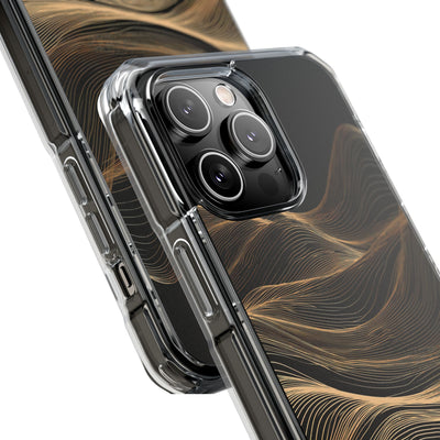 Black Impact MagSafe Phone Case for iPhone - Copper Topo Ridge