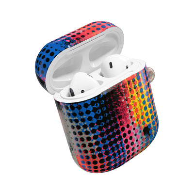 Chromatic Halftone Grid · Hard Case for AirPods & AirPods Pro · Blue