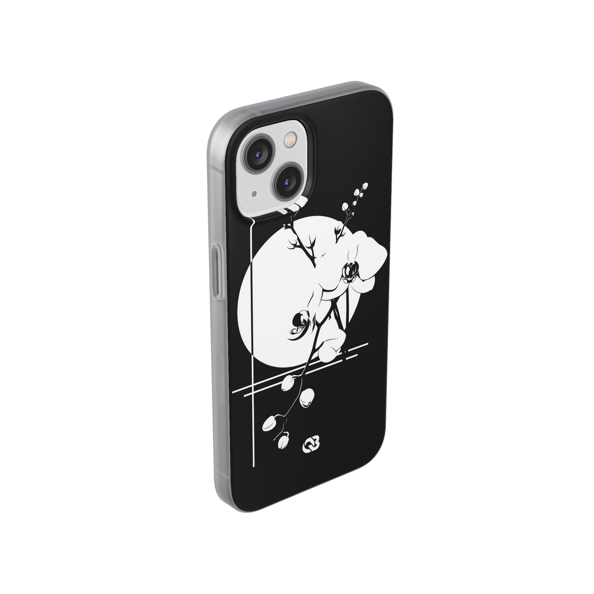 Black Lite Phone Case for iPhone - Lunar Orchid Grid