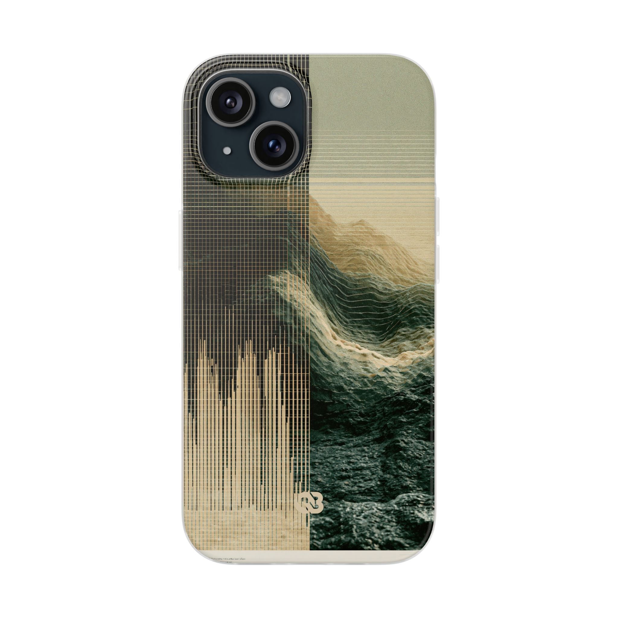 Beige Lite Phone Case for iPhone - Veridian Data Ridge