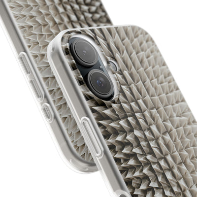 Beige Lite Phone Case for iPhone - Bone Spiked Grid