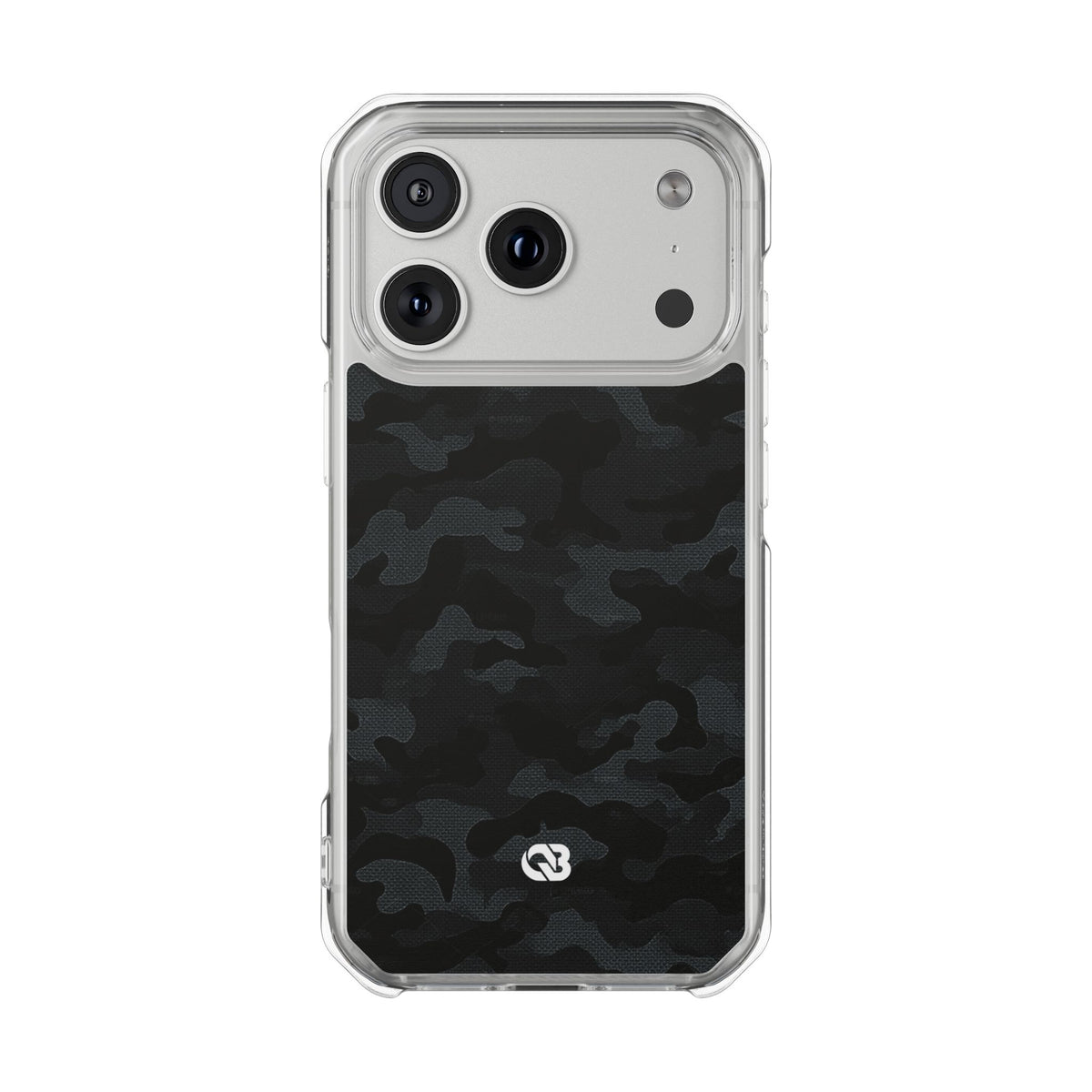Blackout Urban Camo · Clear Impact Magnetic Phone Case for iPhone · Black