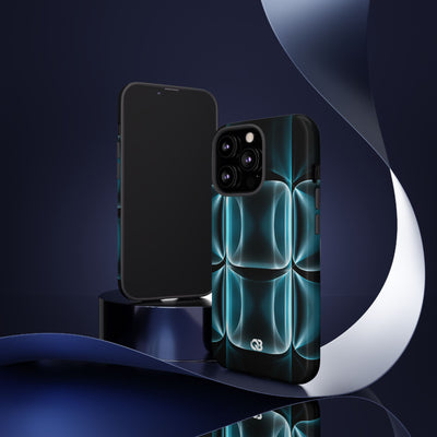 Translucent Cyber Grid · Tough Phone Case for iPhone · Teal