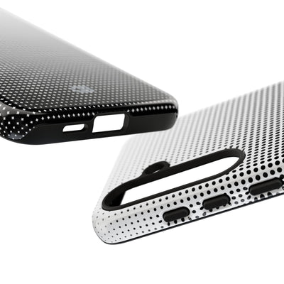 Black Tough Phone Case for Samsung - Obsidian Halftone Flux