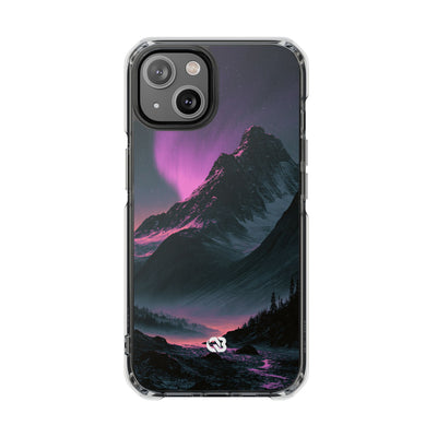 Arctic Aurora Summit · Clear Impact Magnetic Phone Case for iPhone · Black