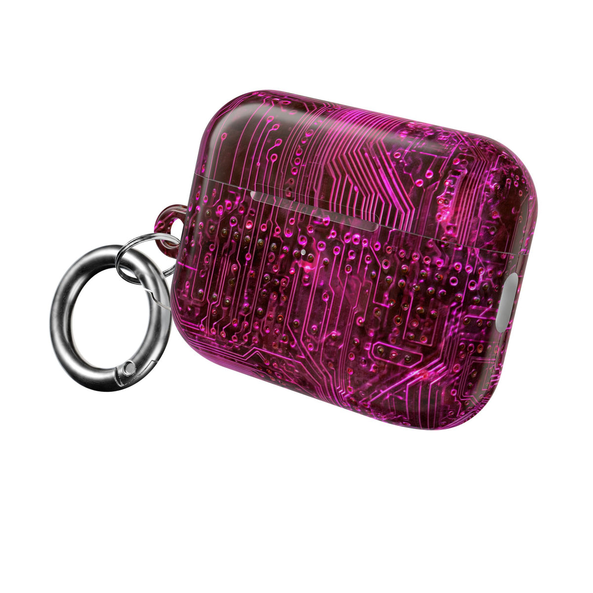 Magenta Circuit Trace · Hard Case for AirPods & AirPods Pro · Pink