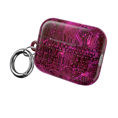 Magenta Circuit Trace · Hard Case for AirPods & AirPods Pro · Pink
