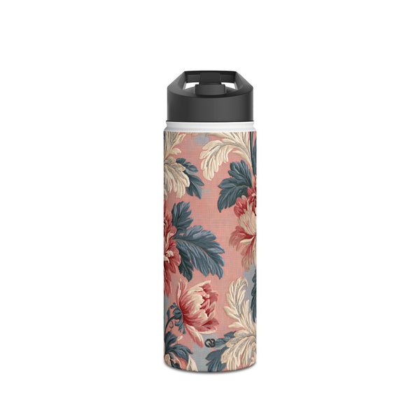 Blush Peony Jacquard · Insulated Water Bottle · Pink