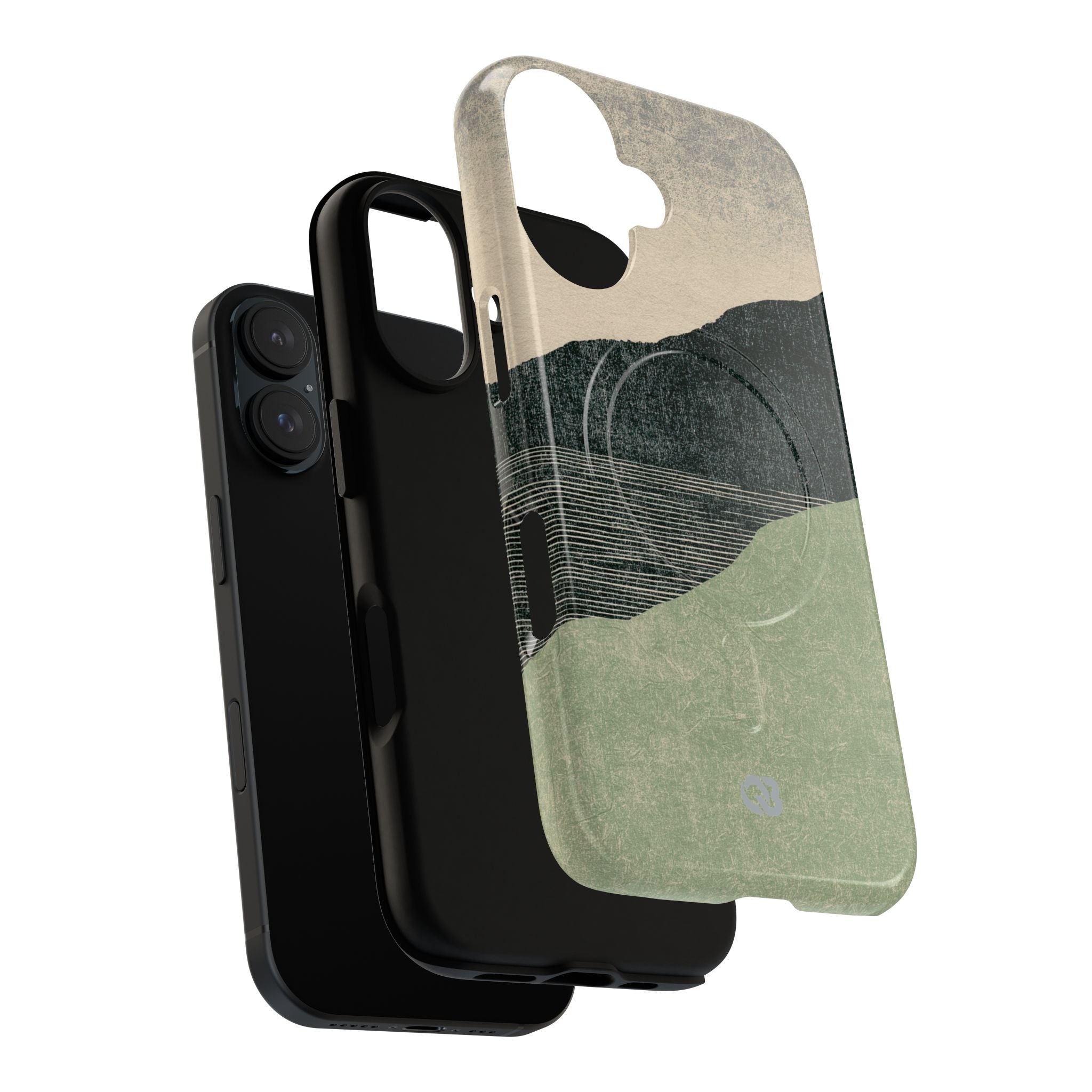 Green Tough 2.0 Magsafe Phone Case for iPhone - Moss Ridge Grain