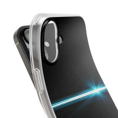 Blue Lite Phone Case for iPhone - Electric Cyan Ray