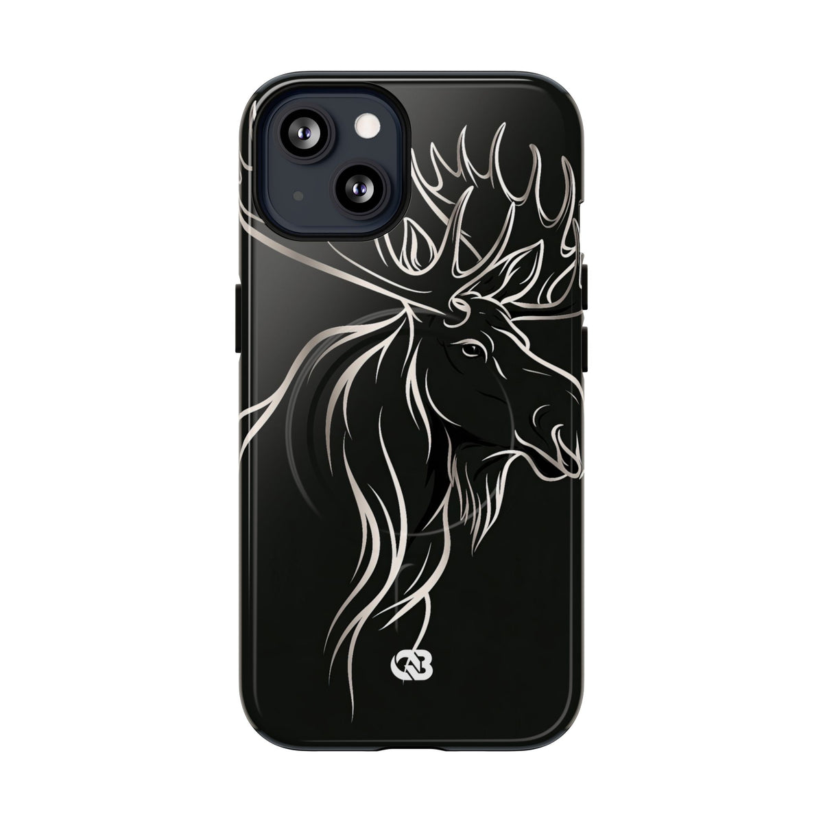 Nordic Moose Contour · Tough 2.0 Magnetic Phone Case for iPhone · Black