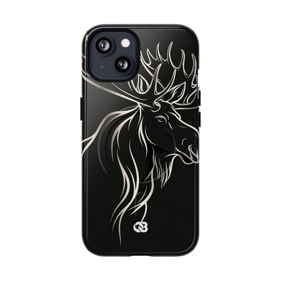 Nordic Moose Contour · Tough 2.0 Magnetic Phone Case for iPhone · Black