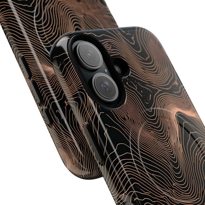 Mesa Elevation Contour · Tough 2.0 Magnetic Phone Case for iPhone · Black