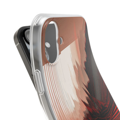 Red Lite Phone Case for iPhone - Crimson Pulse Horizon