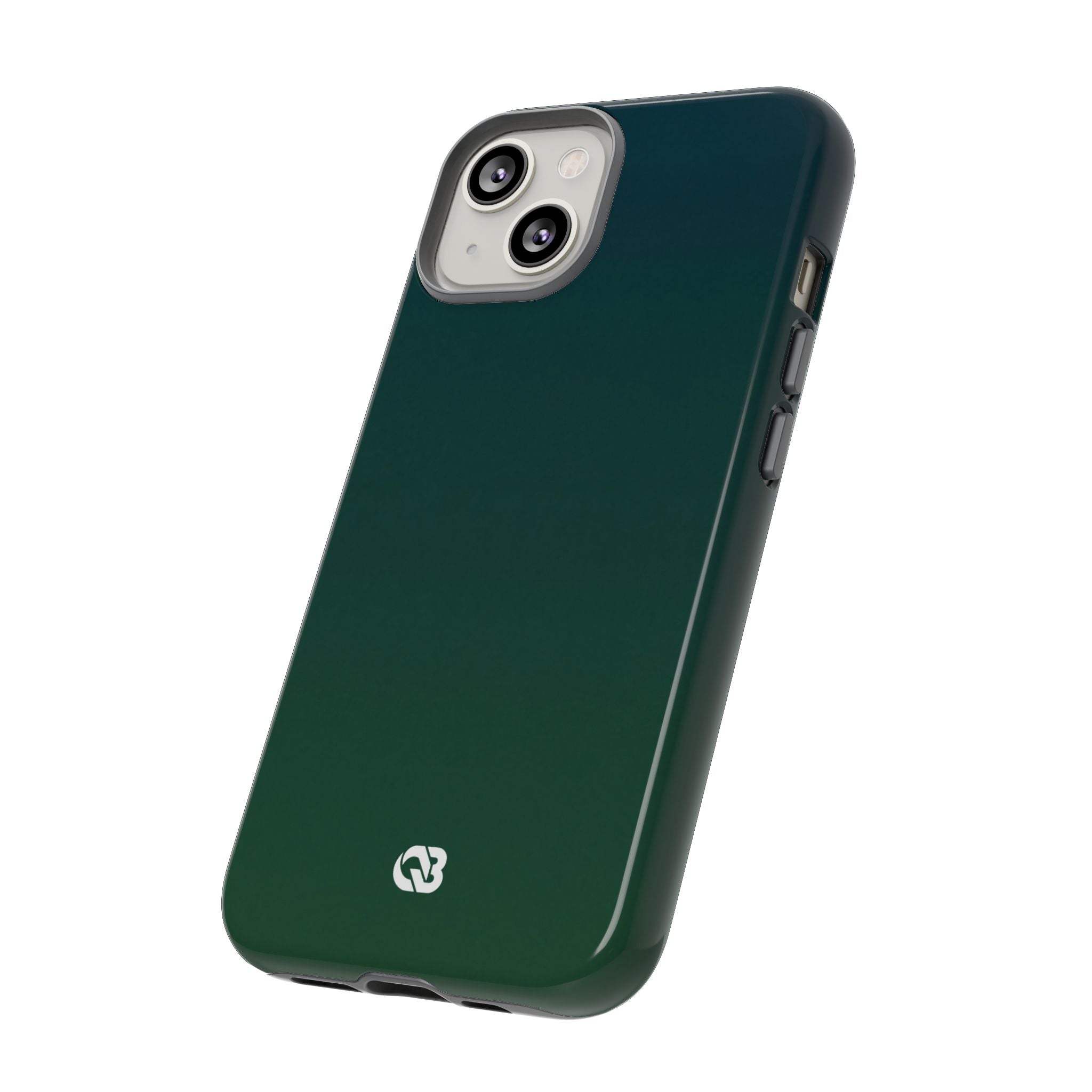 Green Tough Phone Case for iPhone - Midnight Pine Horizon