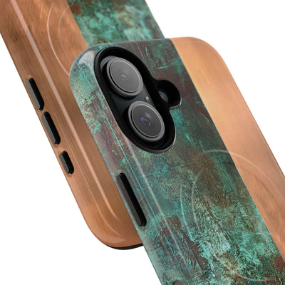 Teal Tough 2.0 Magsafe Phone Case for iPhone - Verdigris Copper Slab