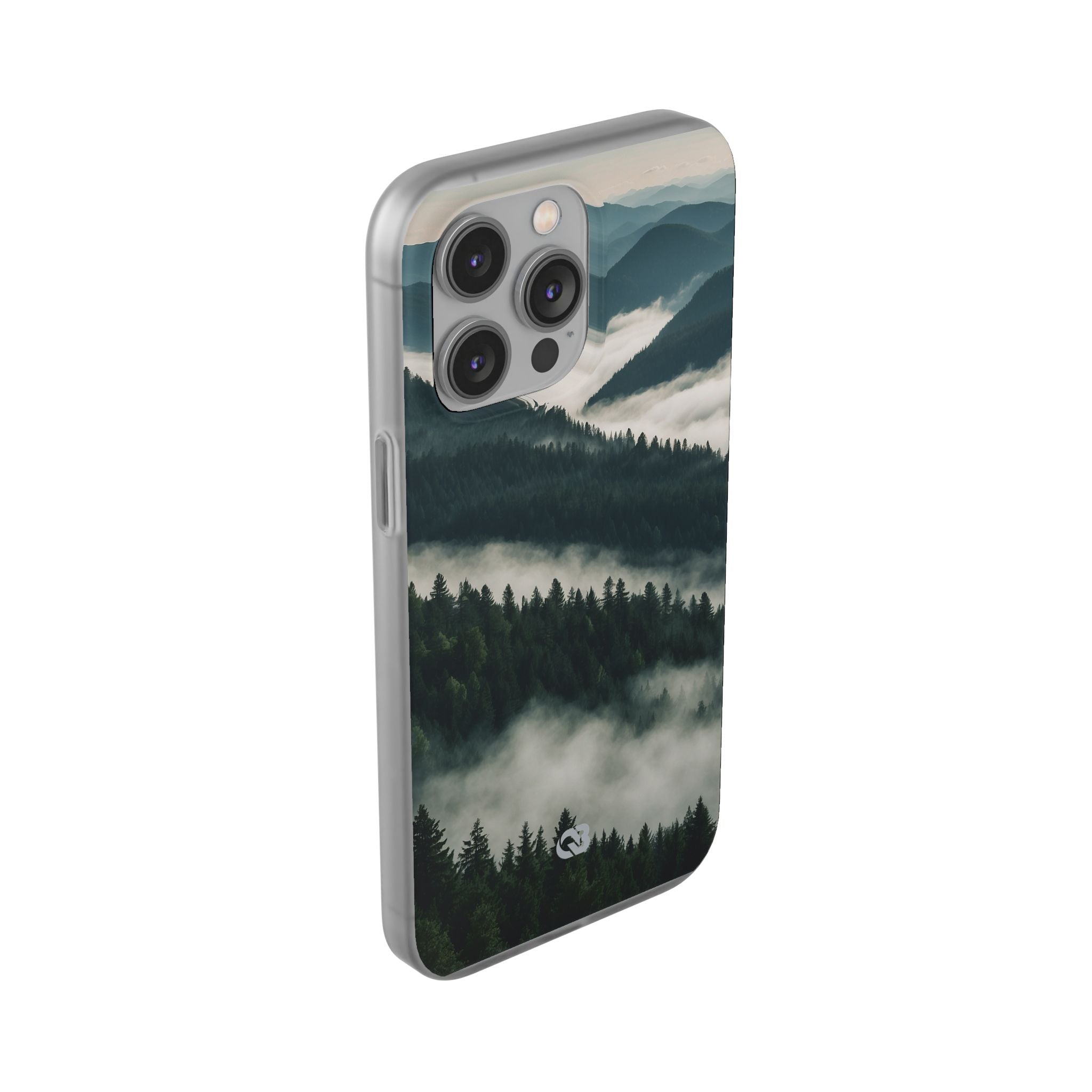 Misty Pine Peaks · Soft Hoesje voor iPhone