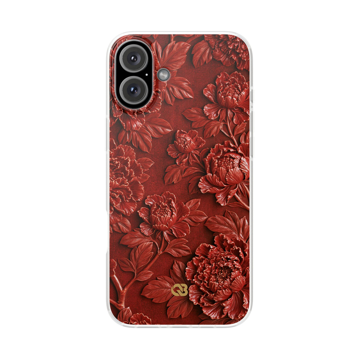 Cinnabar Peony Relief · Lite Phone Case for iPhone ·  Red