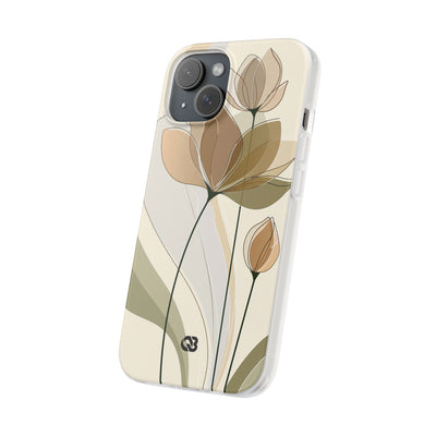 Translucent Petal Contour · Lite Phone Case for iPhone ·  Beige