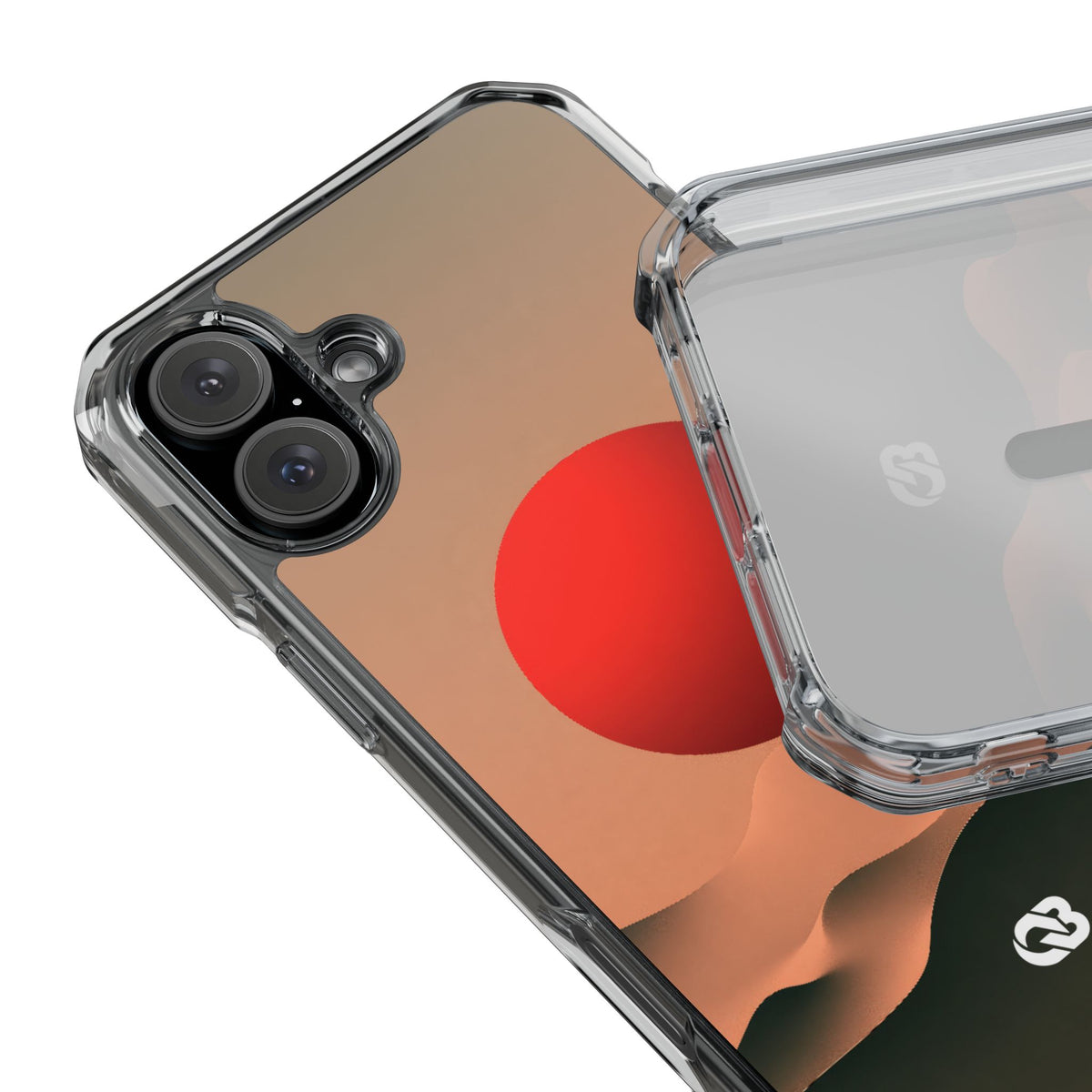 Crimson Sol Ridge · Clear Impact Magnetic Phone Case for iPhone · Red
