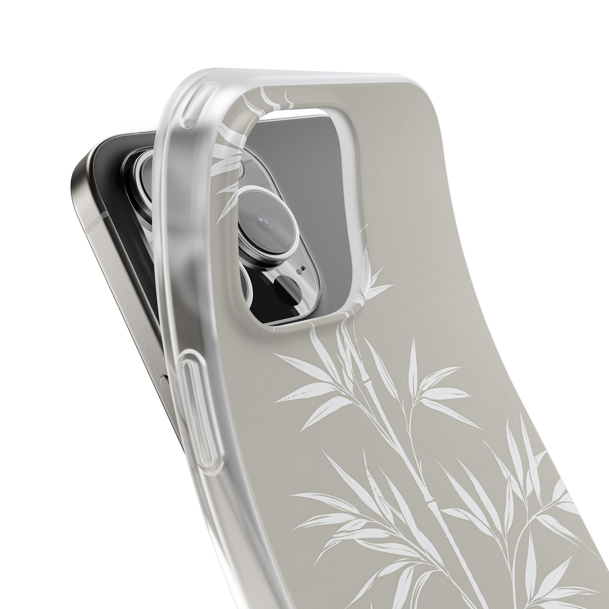 Beige Lite Phone Case for iPhone - Sandstone Bamboo Stalks