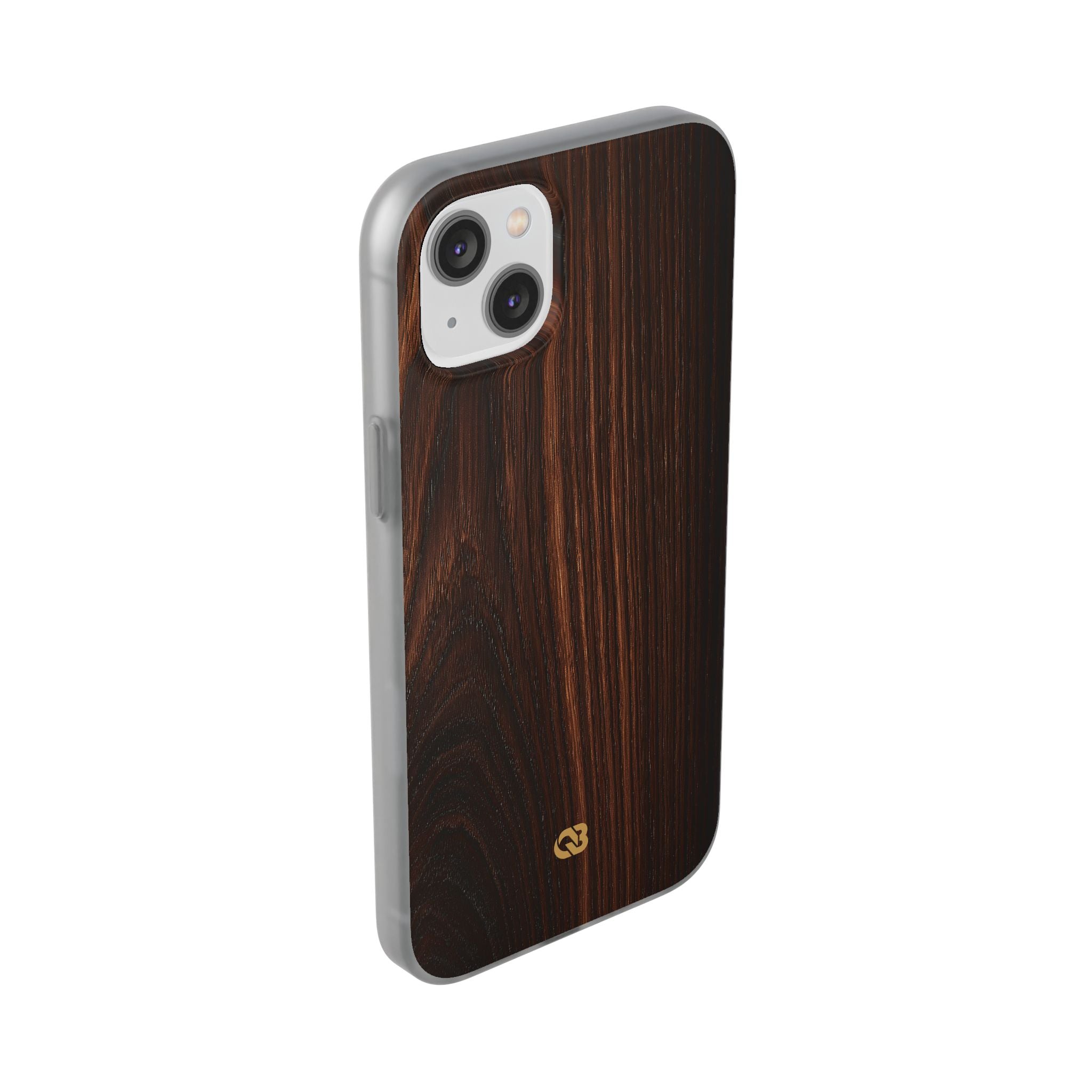 Brown Lite Phone Case for iPhone - Burnished Mahogany Grain