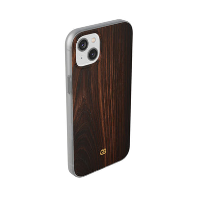 Brown Lite Phone Case for iPhone - Burnished Mahogany Grain