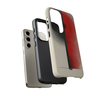 Red Tough Phone Case for Samsung - Split Signal Red