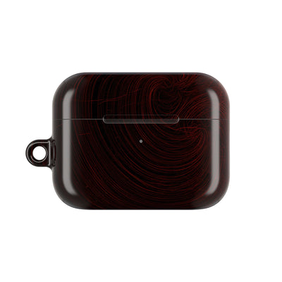 Crimson Solar Orbit · Hard Case for AirPods & AirPods Pro · Red