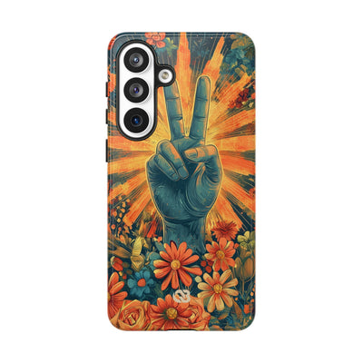 Fleur de paix radieuse · Coque de téléphone Tough pour Samsung