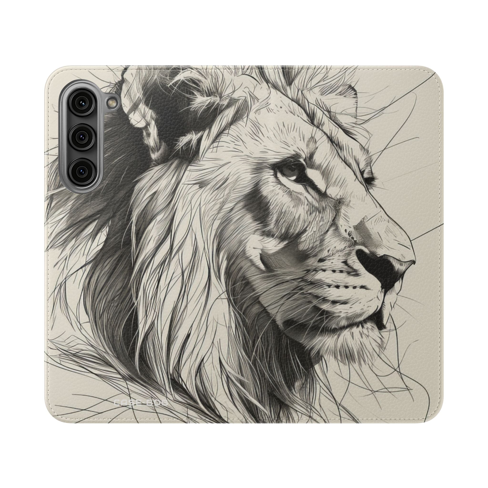Lion Whisper Gray - Samsung S23+ Case - Wallet