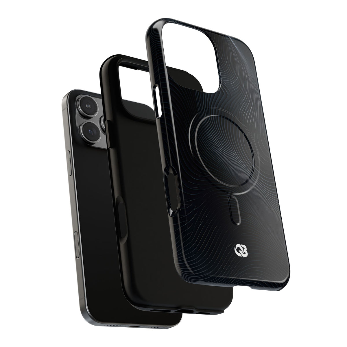 Obsidian Contours · Tough 2.0 Magnetic Phone Case for iPhone · Black
