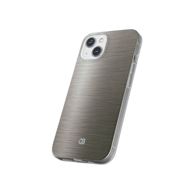 Grey Lite Phone Case for iPhone - Brushed Industrial Steel