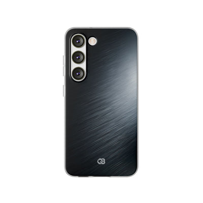 Grey Lite Phone Case for Samsung - Charcoal Brushed Steel