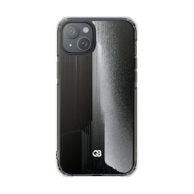 Black Impact MagSafe Phone Case for iPhone - Brutalist Pixel Monolith