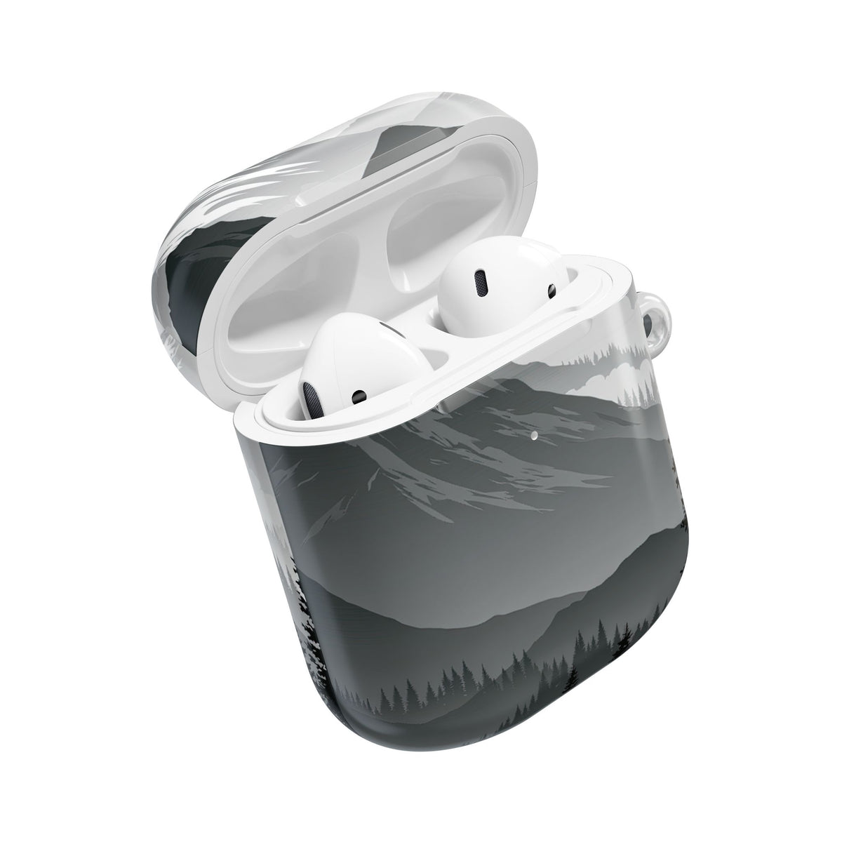 Alpine Horizon · Hard Case for AirPods & AirPods Pro · Black