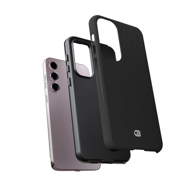 Black Tough Phone Case for Samsung - Brushed Obsidian Slate