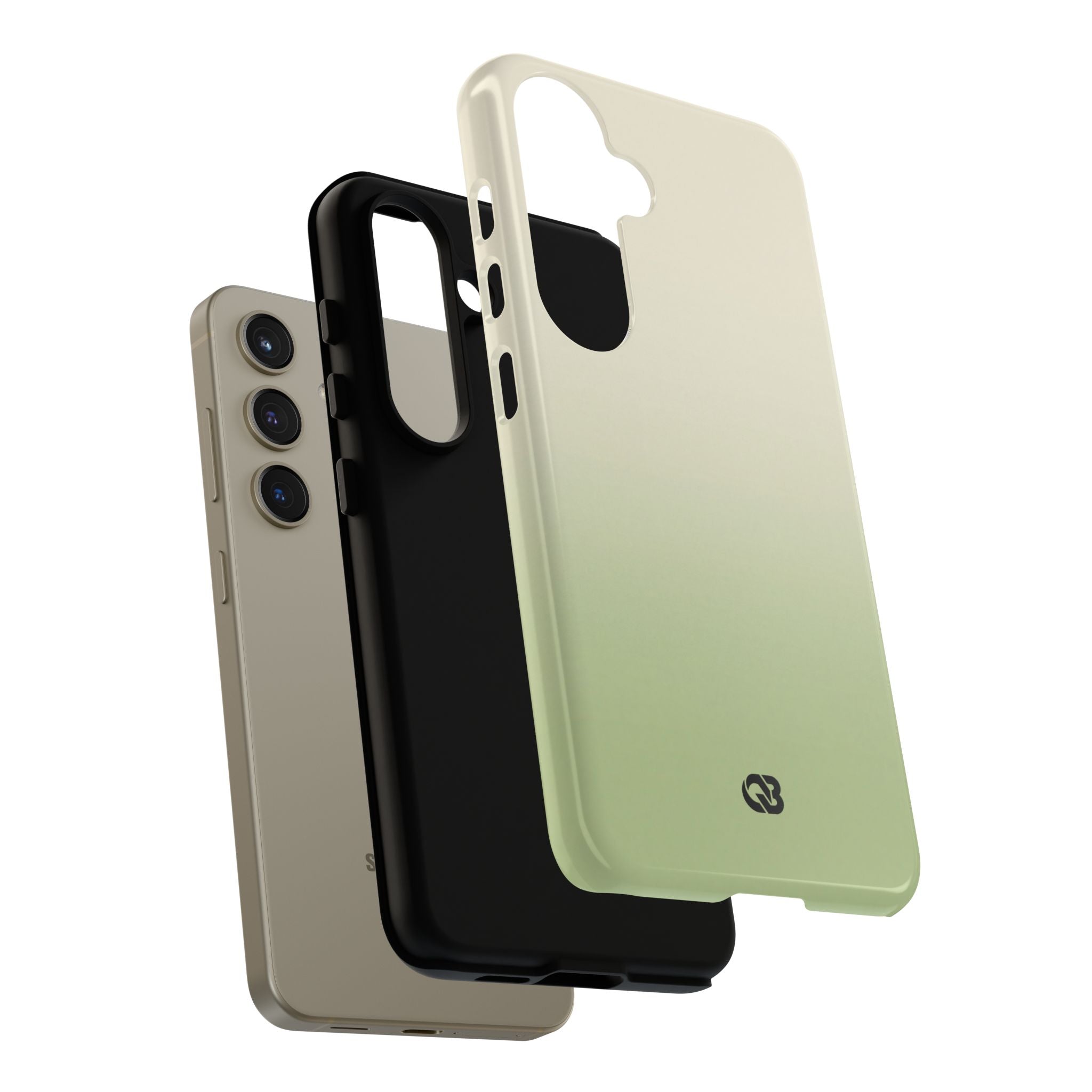 Green Tough Phone Case for Samsung - Bone Sage Fade