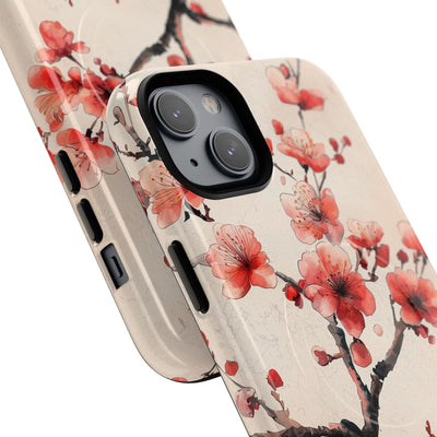 Crimson Silk Flora · Tough+ Custodia per iPhone · Magsafe