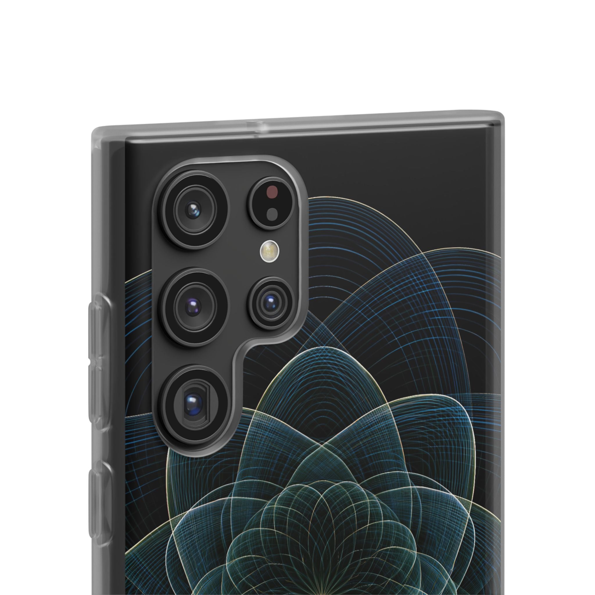 Blue Lite Phone Case for Samsung - Celestial Wireframe Bloom