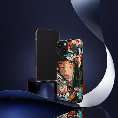 Shibuya Street Collage · Tough Phone Case for iPhone · Red