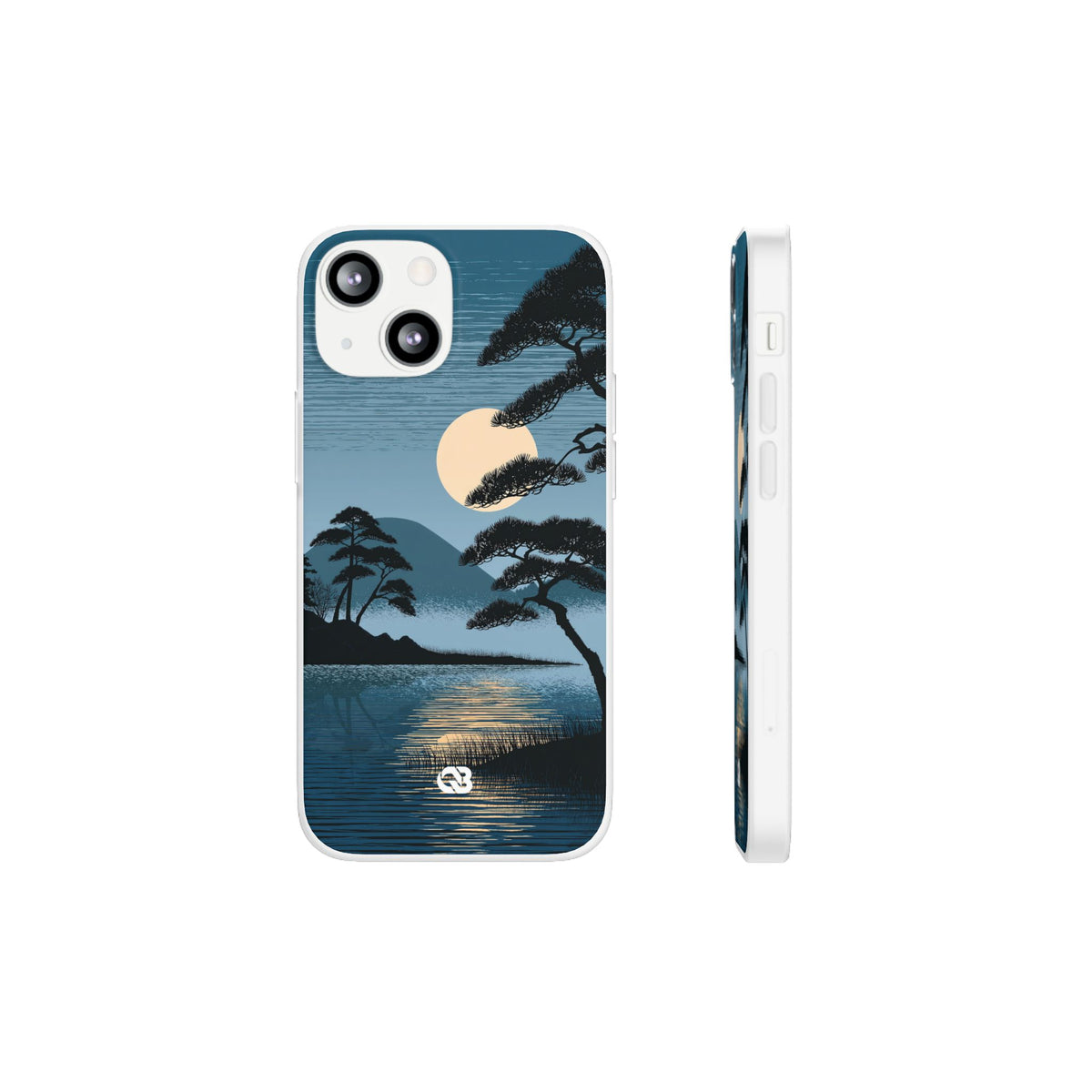 Moonlit Pine Horizon · Lite Phone Case for iPhone ·  Blue