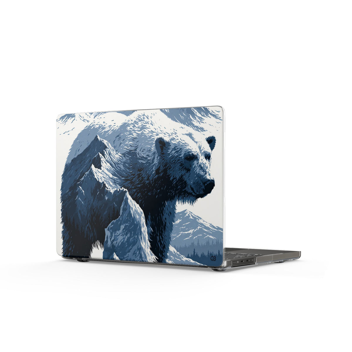 Fjord Summit Bear · Clear Hard Case for MacBook · Blue