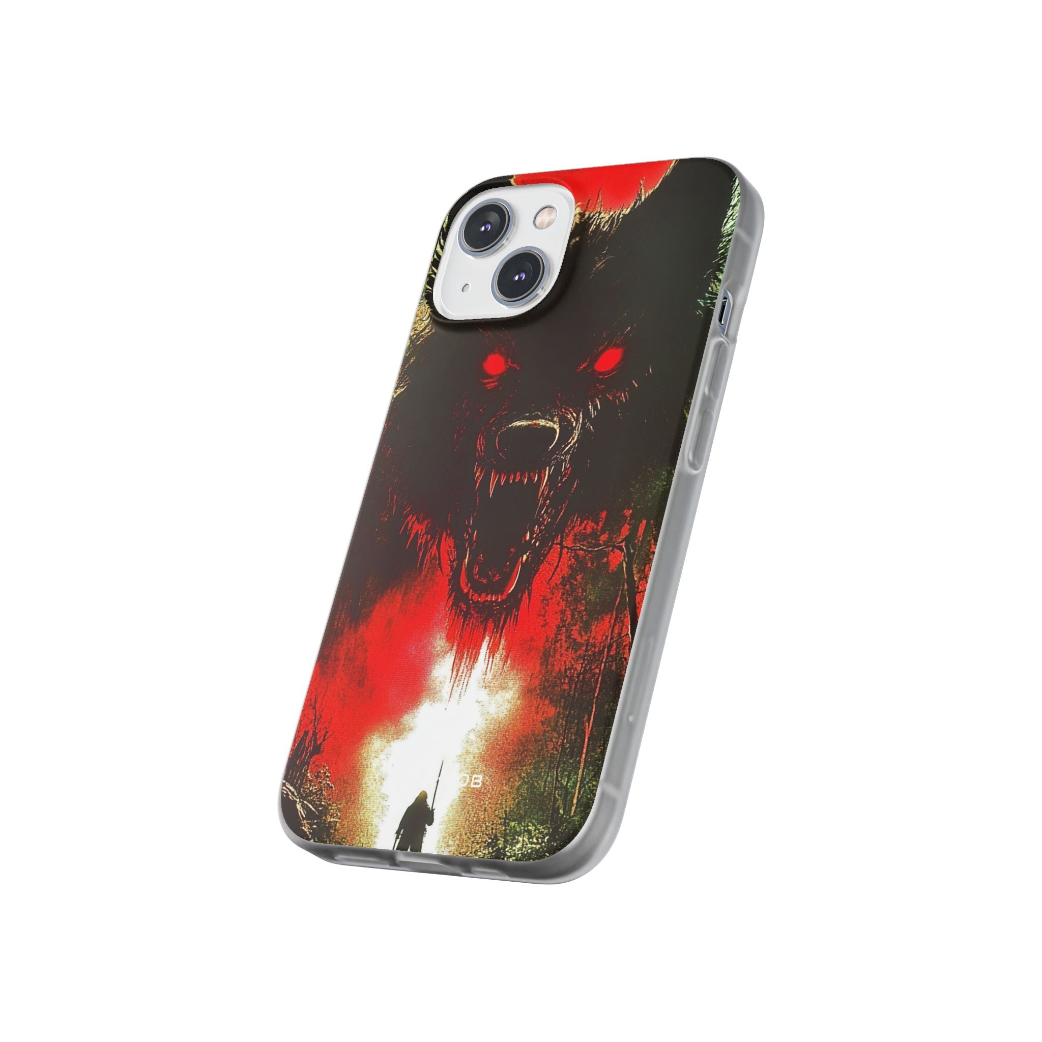 Crimson Wolf iPhone 14 Cover - Blød