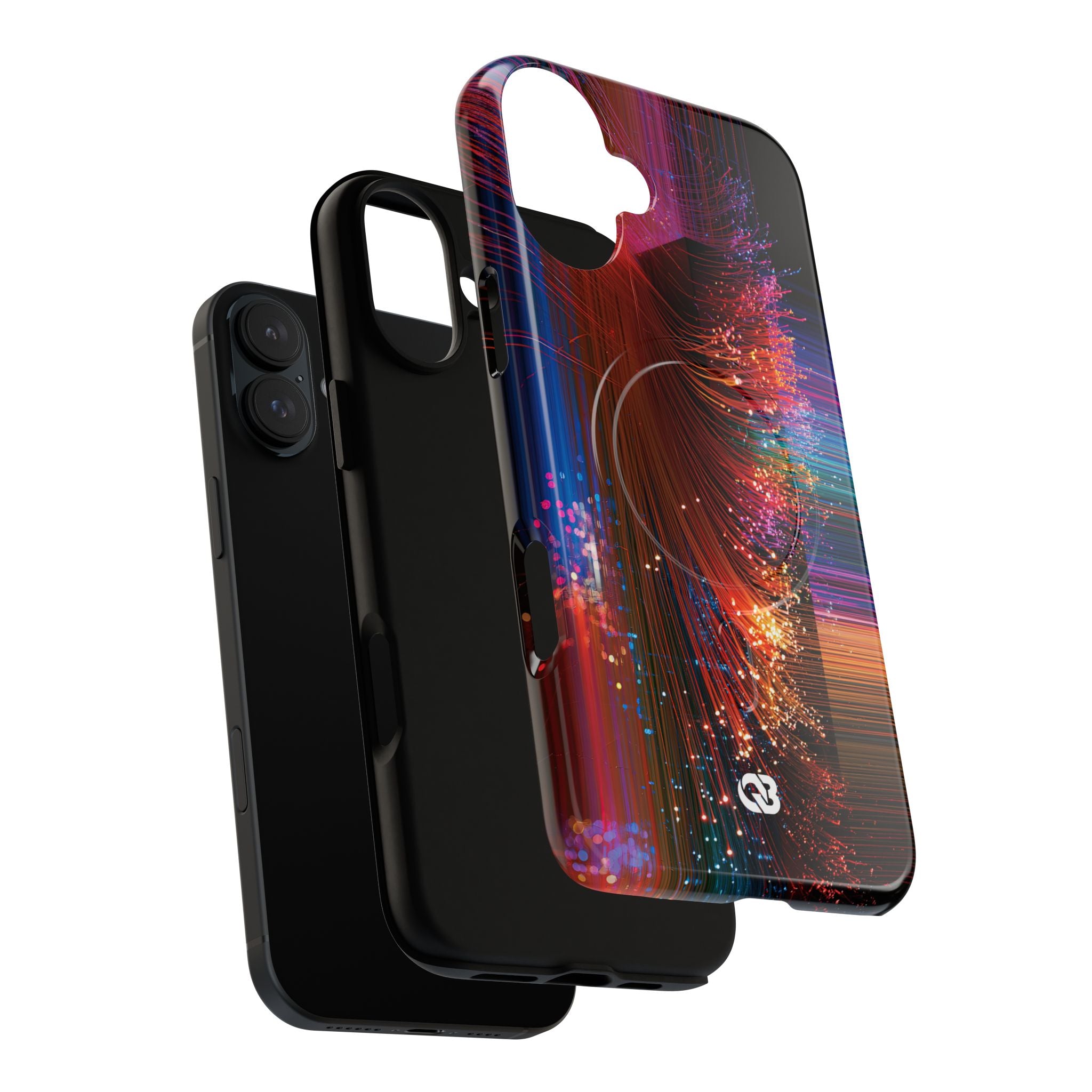 Black Tough 2.0 Magsafe Phone Case for iPhone - Cyber Optic Streak