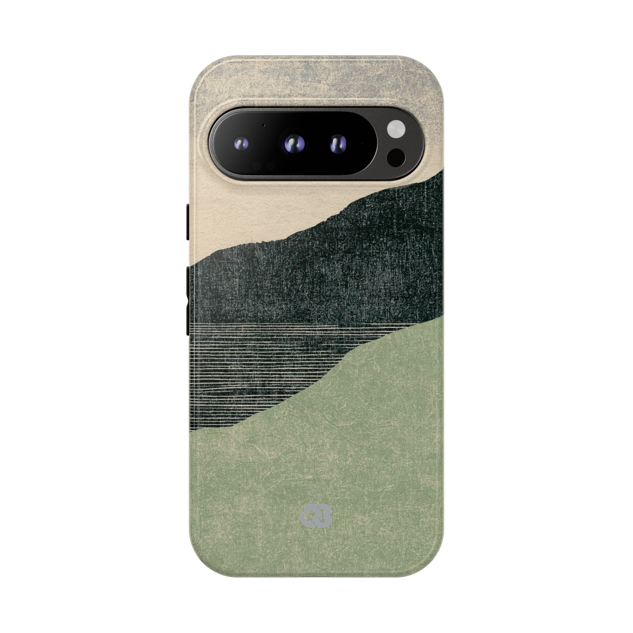 Green Tough Phone Case for Google Pixel - Moss Ridge Grain