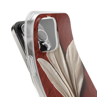 Carved Ivory Plume · Lite Phone Case for iPhone ·  Red