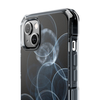Blue Impact MagSafe Phone Case for iPhone - Cyan Pulse Ripple