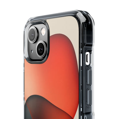 Translucent Crimson Form · Clear Impact Magnetic Phone Case for iPhone · Red